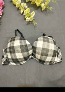 Chic Plaid Padded Bra