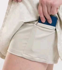 QUECHUA - Women Light Beige Cotton Skort With Pock