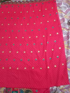 Unstiched Rani Color Embroidered Suit Fix Price