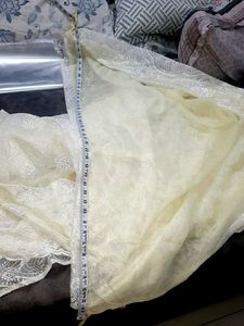 Elegant Lace Overlay Fabric