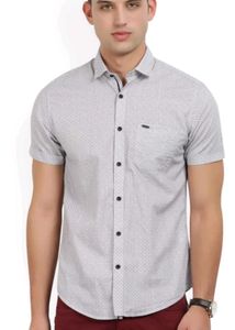 Peter England Men's Short-Sleeve Shirt