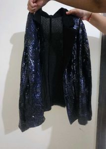 Sparkly Blue Sequin Blazer