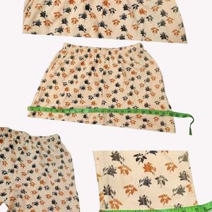 Cozy Printed Pajama Bottoms L