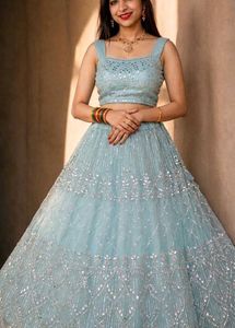 Stunning Blue Lehenga Choli Set