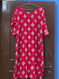 Beautiful Pink Printed Kurta Set