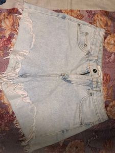 Distressed Denim Shorts