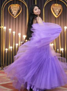 Stunning Purple Tiered Gown