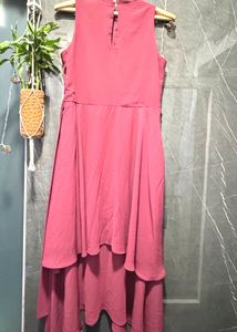 Stylish Layered Maroon Dress