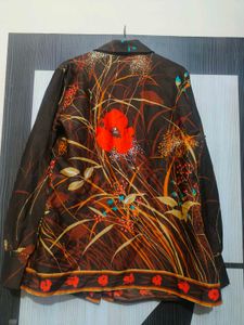 Vintage Floral Print Button-Up Shirt