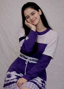 Purple &amp; White Knit Dress
