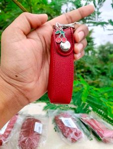 Red Cherry 🍒 Lipstick Holder Keychain ✨