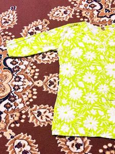Vibrant Floral Print short Kurti