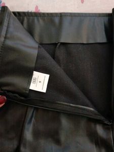 Black Faux Leather Mini Skirt
