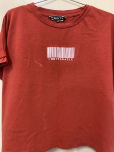 Red "UNBREAKABLE" Barcode T-Shirt