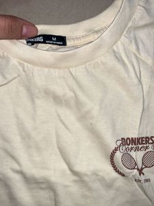 Cream Tennis Graphic T-Shirt