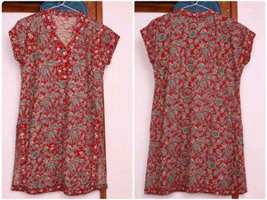 Kashmiri Floral Printed Kurta for Women