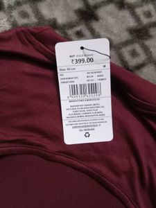 M size Maroon Crop Top - Sleeveless backless Style