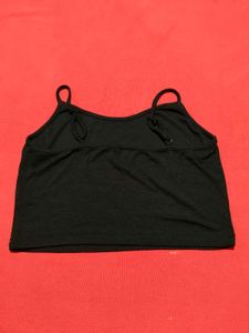 Black Ribbed Camisole Crop Top – Emery Rose