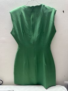 Chic Green Cap Sleeve Mini Dress