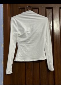 Savana White Long Sleeve Top
