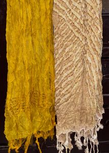 COMBO✨Vibrant Yellow Duppata & Beige Stall Set