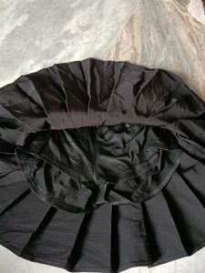 Black Pleated Mini Skirt