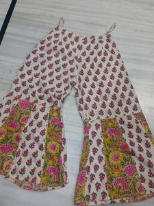 Floral Print Palazzo sharara with shirt duppta set