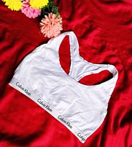 Calvin Klein White Sports Bra