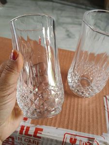 unused Set of 2 Crystal Cut Tumblers
