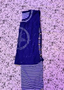 Blue Layered Star Top