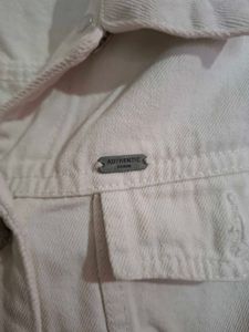 White Cropped Denim Jacket