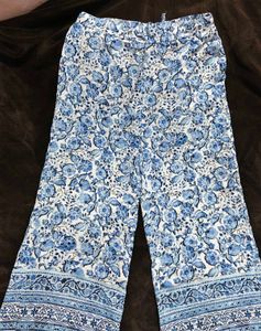 Blue Floral Palazzo Pants