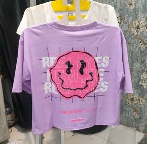 Lilac Graphic Print Tee