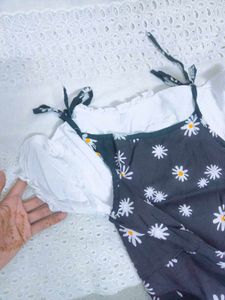 Cute Daisy Print Sundress