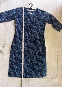 Blue Floral Print Kurta