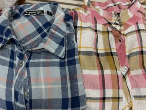 Chic Plaid Shirts - Set of 2
