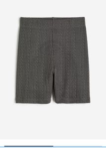 Grey Knit Biker and cycling Shorts