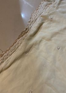 Elegant Cream Embroidered Dupatta