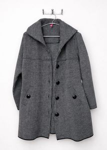 Gray Wool Blend Coat