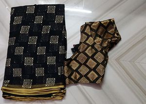 Black Chiffon Saree