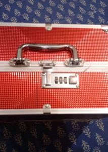 Red Makeup Train Case