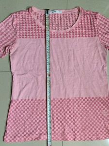 Bossini Pink  T-Shirt Graphic Print