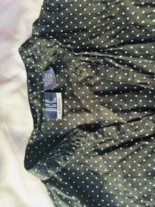 Chic Black Polka Dot Blouse