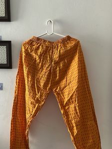 Yellow Printed Ethnic Pants