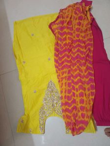 Yellow Kurta Set with Dupatta