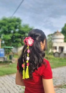 Boho Crochet Flower Hair Clip