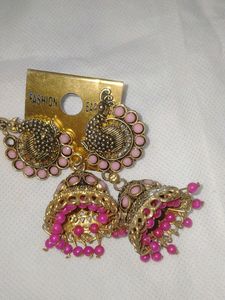 Pink Jhumka