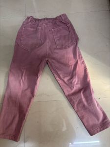 Dusty Rose Cropped Denim capri