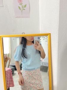 SALE:- Cute Blue Bow Sweater