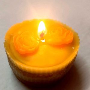 Handmade Yellow Rose Scented Candle